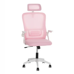 ΚΑΡΕΚΛΑ ΓΡΑΦΕΙΟΥ BLAZER HM1205.04 ΡΟΖ MESH-ΛΕΥΚΟΣ ΣΚΕΛΕΤΟΣ 60x58x110-130Υεκ.