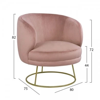 ΠΟΛΥΘΡΟΝΑ ΑΠΟ ΒΕΛΟΥΔΟ ΣΑΠΙΟ ΜΗΛΟ ΜΕ ΧΡΥΣΗ ΒΑΣΗ ARIEN HM8403.02 80x75x82Υ εκ.