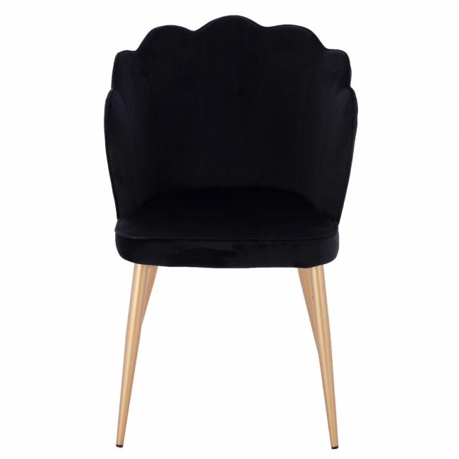 ΚΑΡΕΚΛΑ AVIE HM8737.04 ΒΕΛΟΥΔΟ ΜΑΥΡΟ ΜΕ ΜΕΤΑΛΛΙΚΟ ΧΡΥΣΟ ΣΚΕΛΕΤΟ 48x48x85 εκ.