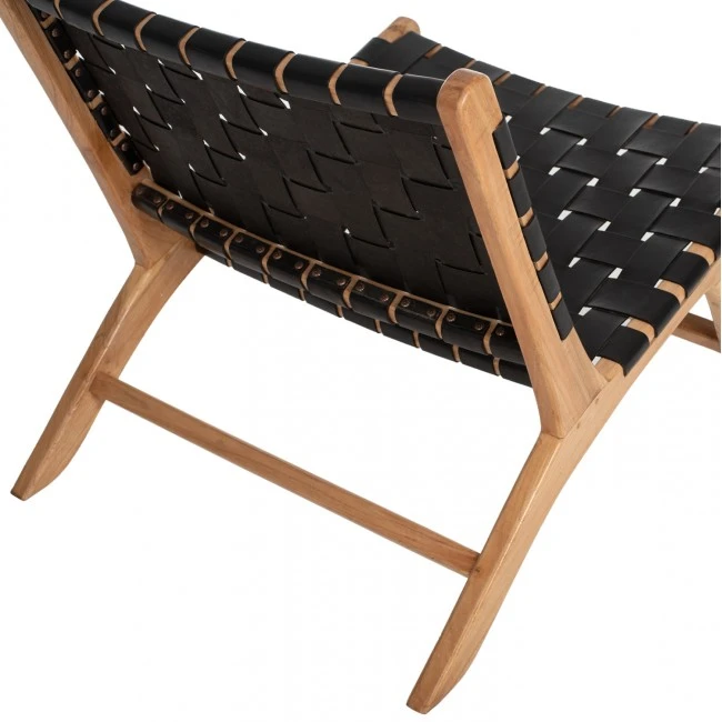 ΠΟΛΥΘΡΟΝΑ FELIPE ΞΥΛΟ ΤΟΟΝ ΜΕ ΠΛΕΞΗ ΜΑΥΡΟ PU 68X79X69Υεκ.HM9326.02