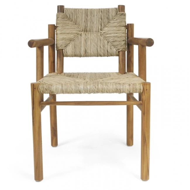 ΠΟΛΥΘΡΟΝΑ ROVER HM9378 ΑΠΟ ΜΑΣΙΦ ΞΥΛΟ ΤEAΚ & ΨΑΘΑ- ΦΥΣΙΚΟ 64Χ61Χ84 εκ.