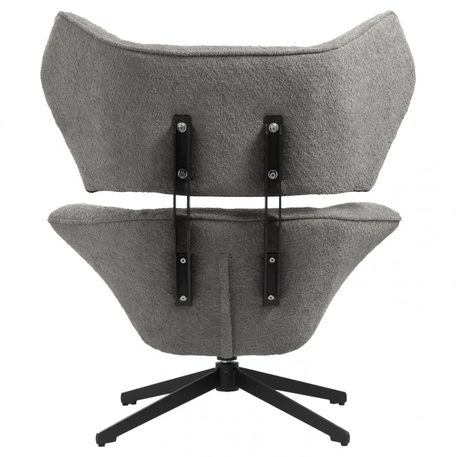 ΠΟΛΥΘΡΟΝΑ ΠΕΡΙΣΤΡΕΦΟΜΕΝΗ BRYLL HM9597.01 ΓΚΡΙ ΜΠΟΥΚΛΕ-ΜΑΥΡΗ ΒΑΣΗ 86x90x97Υεκ.