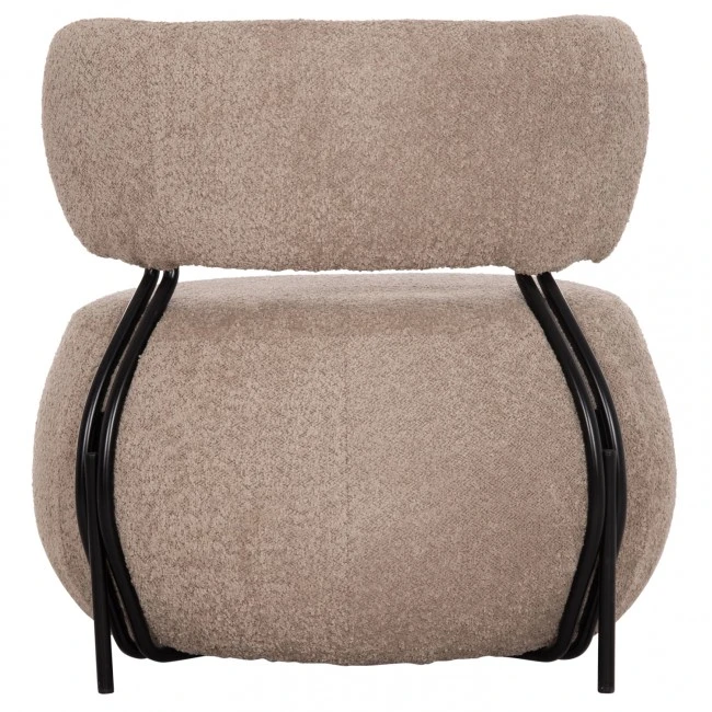 ΠΟΛΥΘΡΟΝΑ ΣΤΡΟΓΓΥΛΗ KARSEN HM9598.08 ΣΚΟΥΡΟ ΜΠΕΖ ΜΠΟΥΚΛΕ ΥΦΑΣΜΑ 79x82x74Υεκ.