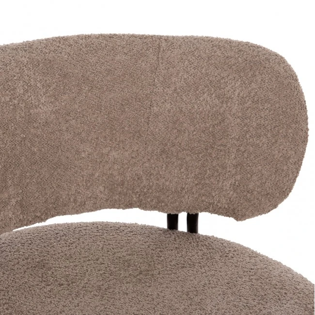 ΠΟΛΥΘΡΟΝΑ ΣΤΡΟΓΓΥΛΗ KARSEN HM9598.08 ΣΚΟΥΡΟ ΜΠΕΖ ΜΠΟΥΚΛΕ ΥΦΑΣΜΑ 79x82x74Υεκ.