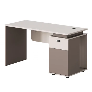 ΓΡΑΦΕΙΟ ΜΕ ΔΕΞΙ ΝΤΟΥΛΑΠΙ NEWLINE HM18274R ΜΕΛΑΜΙΝΗ ΕΚΡΟΥ-ΑΝΟΙΧΤΟ ΚΑΦΕ 120x60x75Υ