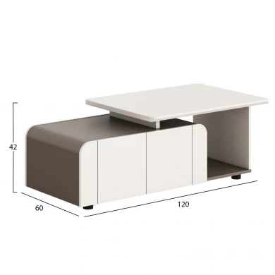 ΝΤΟΥΛΑΠΙ ΓΡΑΦΕΙΟΥ ΣΕΙΡΑ NEWLINE HM18285 ΜΕΛΑΜΙΝΗ ΣΕ ΚΡΕΜ-ΑΝΟΙΧΤΟ ΚΑΦΕ 120x60x42Υεκ