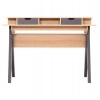 ΓΡΑΦΕΙΟ REXIN HM18290 ΜΕΛΑΜΙΝΗ ΣΕ SONAMA-ΓΚΡΙ 120x19-59x75-85,5ΥΥεκ.