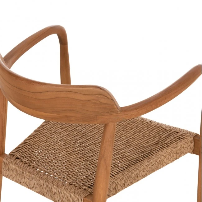 ΠΟΛΥΘΡΟΝΑ ΤΡΑΠΕΖΑΡΙΑΣ ROBBY HM18350 ΞΥΛΟ TEAK & ΣΧΟΙΝΙ VIRO ΦΥΣΙΚΟ 55x50x71Υεκ.