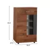 ΒΙΤΡΙΝΑ-ΝΤΟΥΛΑΠΙ TV AMALFI ΜΟΚΑ-ΓΚΡΙ HM2321.02 56,5Χ27,5Χ93,5Υ εκ.