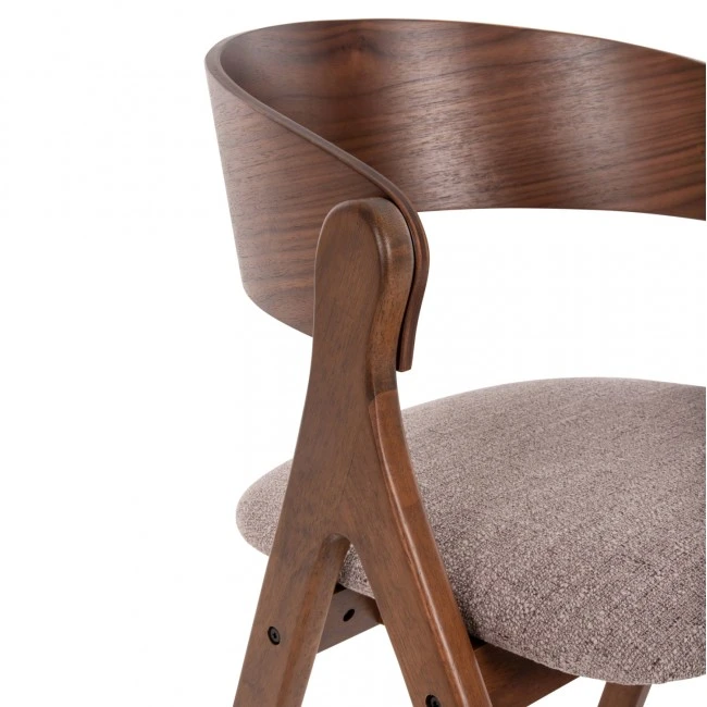 ΚΑΡΕΚΛΑ NEKKER HM9739.02 RUBBERWOOD ΣΕ ΚΑΡΥΔΙ-ΓΚΡΙ ΥΦΑΣΜΑ ΚΑΘΙΣΜΑ 56x55x78Yεκ.