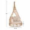 ΚΑΝΑΠΕΣ ΕΞΩΤ.ΧΩΡΟΥ ΣΤΡΟΓΓΥΛΟΣ MARJOM HM9765 ΦΥΣΙΚΟ RATTAN-ΕΚΡΟΥ ΥΦΑΣΜΑ Φ148x287Υεκ.