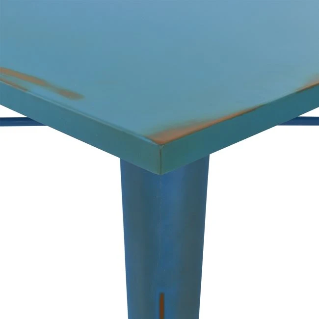 ΤΡΑΠΕΖΙ ΜΕΤΑΛΛΙΚΟ ΣΕ ΧΡΩΜΑ ΜΠΛΕ ΠΑΤΙΝΑ HM0608.88 80X80X76