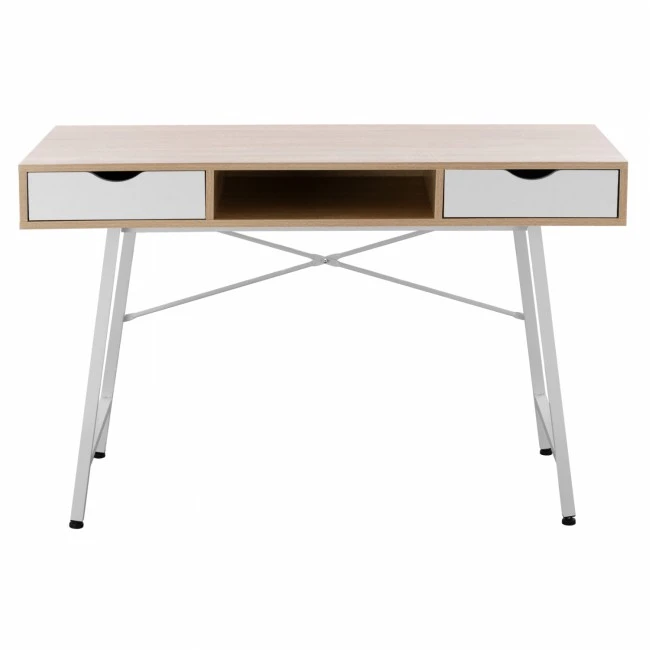 ΓΡΑΦΕΙΟ HM2128.01 SONOMA-ΛΕΥΚΟ ΜΕ ΛΕΥΚΟ ΜΑΤ ΣΚΕΛΕΤΟ 120Χ48Χ76,5 εκ.