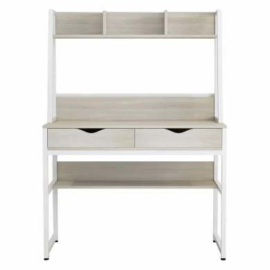 ΓΡΑΦΕΙΟ ΜΕ ΒΙΒΛΙΟΘΗΚΗ TANAYA HM2390.13 ΜΕΛΑΜΙΝΗ SONAMA-ΛΕΥΚΟΣ ΜΕΤΑΛΛO 100x48x139Y