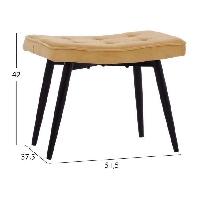 ΠΟΛΥΘΡΟΝΑ ΜΠΕΡΖΕΡΑ CRAWLEY ΜΕ ΥΠΟΠΟΔΙΟ HM8918.09 ΧΡΥΣΟ ΒΕΛΟΥΔΟ 70x57x103 εκ.