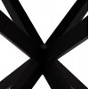 ΤΡΑΠΕΖΙ ΤΡΑΠΕΖΑΡΙΑΣ ΣΤΡΟΓΓΥΛΟ SYNTEC HM9309.01 SINTERED STONE ΜΑΥΡΟ ΜΕΤΑΛΛΙΚΑ ΠΟΔΙΑ Φ115x75Y εκ.