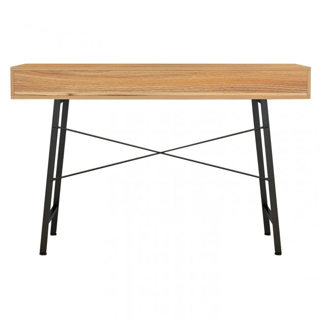 ΓΡΑΦΕΙΟ ΚΑΡΥΔΙ-ΓΚΡΙ ΜΕ ΜΑΥΡΟ ΜΑΤ ΣΚΕΛΕΤΟ HM2128.03 120x48x76,5Υ εκ.