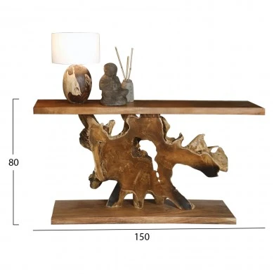 ΚΟΝΣΟΛΑ HM9357 ΑΠΟ ΜΑΣΙΦ ΞΥΛΟ ΤEAK ΦΥΣΙΚΟ 150X40X80YEK.