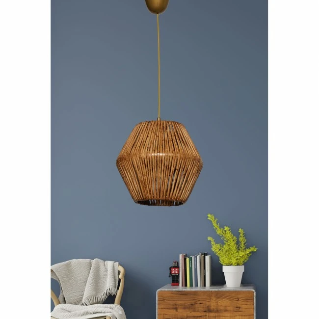 ΦΩΤΙΣΤΙΚΟ ΟΡΟΦΗΣ ΕΣΩΤΕΡΙΚΟΥ ΧΩΡΟΥ ΚΡΕΜΑΣΤΟ HM7362 ΑΠΟ ΜΕΤΑΛΛΟ ΚΑΙ BAMBOO ΚΑΡΥΔΙ 25x25x55Υ εκ.