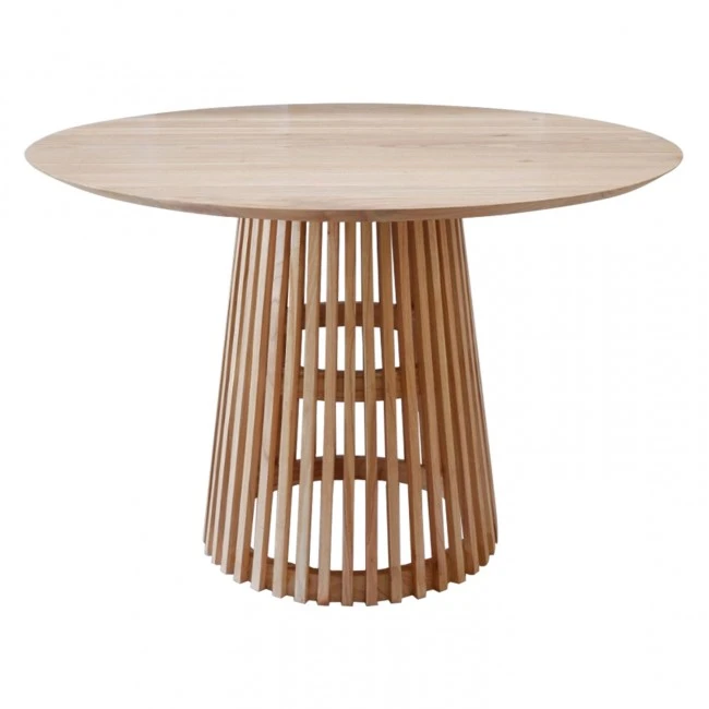 ΤΡΑΠΕΖΙ ΤΡΑΠΕΖΑΡΙΑΣ ΑΠΟ ΜΑΣΙΦ ΞΥΛΟ MINDI ΦΥΣΙΚΟ Φ150x78εκ.HM9457.01