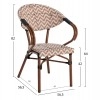 ΠΟΛΥΘΡΟΝΑ BAMBOO LOOK HM5861.03 ΚΑΦΕ-ΛΕΥΚΟ 58.5x58x82Υεκ.