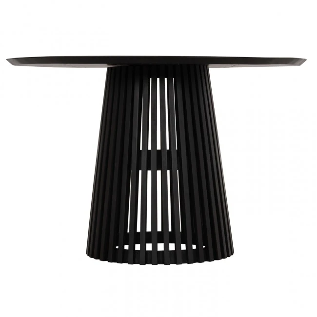 ΤΡΑΠΕΖΙ ΤΡΑΠΕΖΑΡΙΑΣ ΣΤΡΟΓΓΥΛΟ FRANTZ HM9388.02 ΜΑΣΙΦ ΞΥΛΟ MINDI BLACK Φ118x79Υεκ.