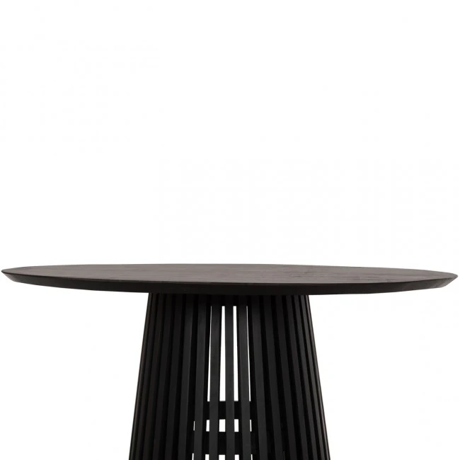 ΤΡΑΠΕΖΙ ΤΡΑΠΕΖΑΡΙΑΣ ΣΤΡΟΓΓΥΛΟ FRANTZ HM9388.02 ΜΑΣΙΦ ΞΥΛΟ MINDI BLACK Φ118x79Υεκ.