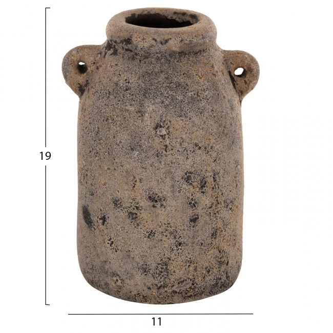 ΔΙΑΚΟΣΜΗΤΙΚA ΣΕΤ 3ΤΜΧ ΒΑΖA ΑΠΟ TERRACOTTA ΓΚΡΙ HM7710.11 Φ12Χ22Υ εκ