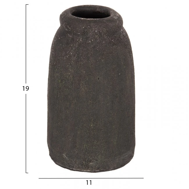 ΔΙΑΚΟΣΜΗΤΙΚA ΒΑΖA ΑΠΟ TERRACOTTA ΑΝΘΡΑΚΙ HM7711.11 Φ12Χ22Υ εκ