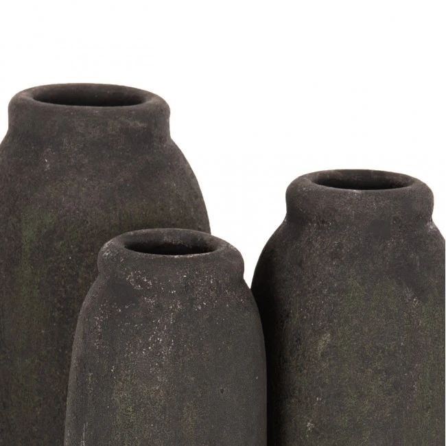 ΔΙΑΚΟΣΜΗΤΙΚA ΒΑΖA ΑΠΟ TERRACOTTA ΑΝΘΡΑΚΙ HM7711.11 Φ12Χ22Υ εκ