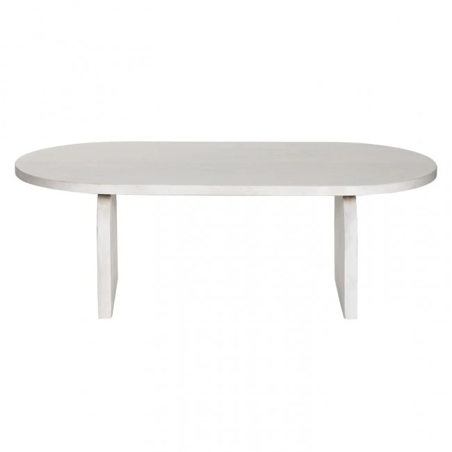 ΤΡΑΠΕΖΙ ΣΑΛΟΝΙΟΥ ΟΒΑΛ HONKY HM9710 ΜΑΣΙΦ ΞΥΛΟ MANGO- ΛΕΥΚΟ 130x60x40Υεκ.