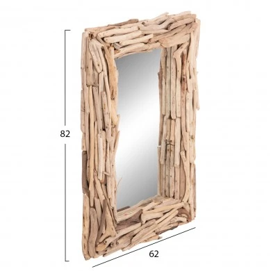 ΚΑΘΡΕΠΤΗΣ ΤΟΙΧΟΥ TWIGS HM4440 DRIFTWOOD ΣΕ ΦΥΣΙΚΟ ΧΡΩΜΑ 62x10x82Υεκ.