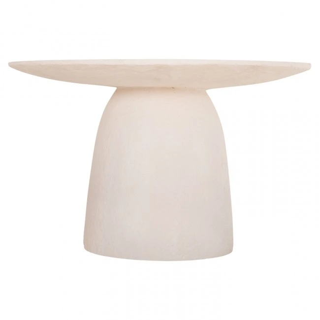 ΤΡΑΠΕΖΙ ΤΡΑΠΕΖΑΡΙΑΣ ΣΤΡΟΓΓΥΛΟ SEPPO HM18154.02 FIBER CEMENT ΛΕΥΚΟ--Φ119,5x75,5Υεκ.