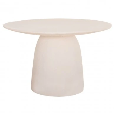 ΤΡΑΠΕΖΙ ΤΡΑΠΕΖΑΡΙΑΣ ΣΤΡΟΓΓΥΛΟ SEPPO HM18154.02 FIBER CEMENT ΛΕΥΚΟ--Φ119,5x75,5Υεκ.