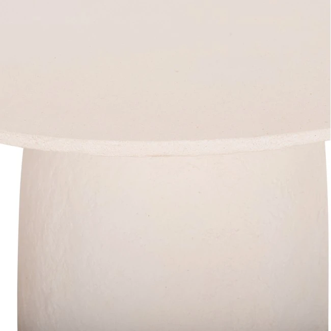 ΤΡΑΠΕΖΙ ΤΡΑΠΕΖΑΡΙΑΣ ΣΤΡΟΓΓΥΛΟ SEPPO HM18154.02 FIBER CEMENT ΛΕΥΚΟ--Φ119,5x75,5Υεκ.