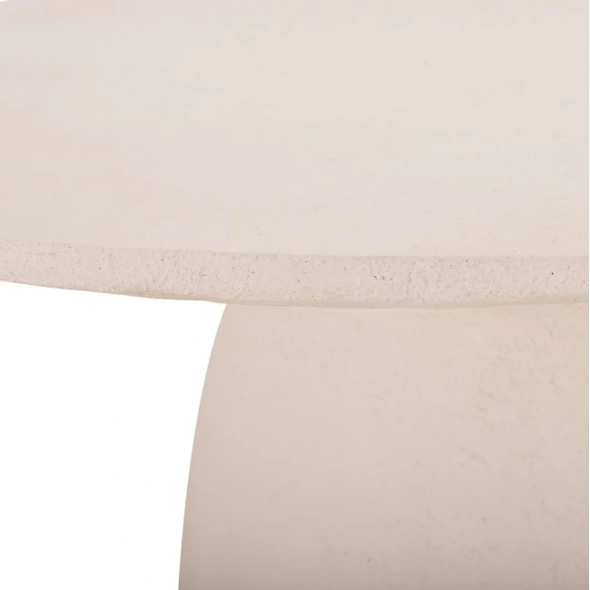 ΤΡΑΠΕΖΙ ΤΡΑΠΕΖΑΡΙΑΣ ΣΤΡΟΓΓΥΛΟ SEPPO HM18154.02 FIBER CEMENT ΛΕΥΚΟ--Φ119,5x75,5Υεκ.