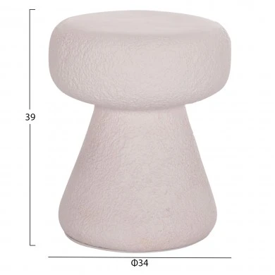 ΣΚΑΜΠΟ ΣΤΡΟΓΓΥΛΟ INTERON HM18171.02 FIBER CEMENT ΣΕ ΛΕΥΚΟ--Φ34x39Υεκ.