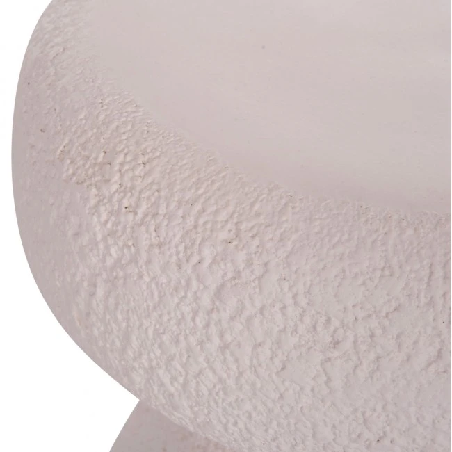 ΣΚΑΜΠΟ ΣΤΡΟΓΓΥΛΟ INTERON HM18171.02 FIBER CEMENT ΣΕ ΛΕΥΚΟ--Φ34x39Υεκ.