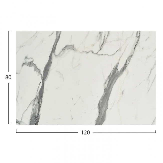 ΕΠΙΦΑΝΕΙΑ ΤΡΑΠΕΖΙΟΥ HPL ΟΡΘΟΓΩΝΙΑ HM5840.31 WHITE MARBLE 120x80εκ.