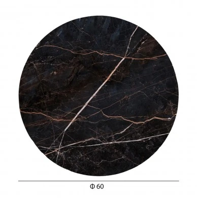 ΕΠΙΦΑΝΕΙΑ ΤΡΑΠΕΖΙΟΥ HPL ΣΤΡΟΓΓΥΛΗ HM5841.34 BLACK MARBLE Φ60εκ.