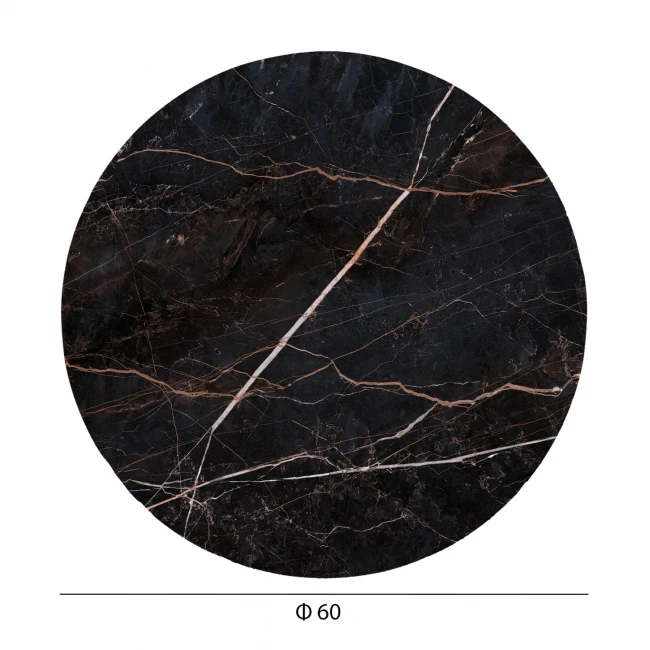 ΕΠΙΦΑΝΕΙΑ ΤΡΑΠΕΖΙΟΥ HPL ΣΤΡΟΓΓΥΛΗ HM5841.34 BLACK MARBLE Φ60εκ.