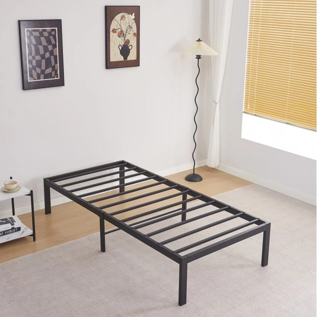 ΚΡΕΒΑΤΙ-ΥΠΟΣΤΡΩΜΑ RANTO HM695.01 ΜΕΤΑΛΛΙΚΟ ΜΑΥΡΟ ΓΙΑ ΣΤΡΩΜΑ 190x90εκ