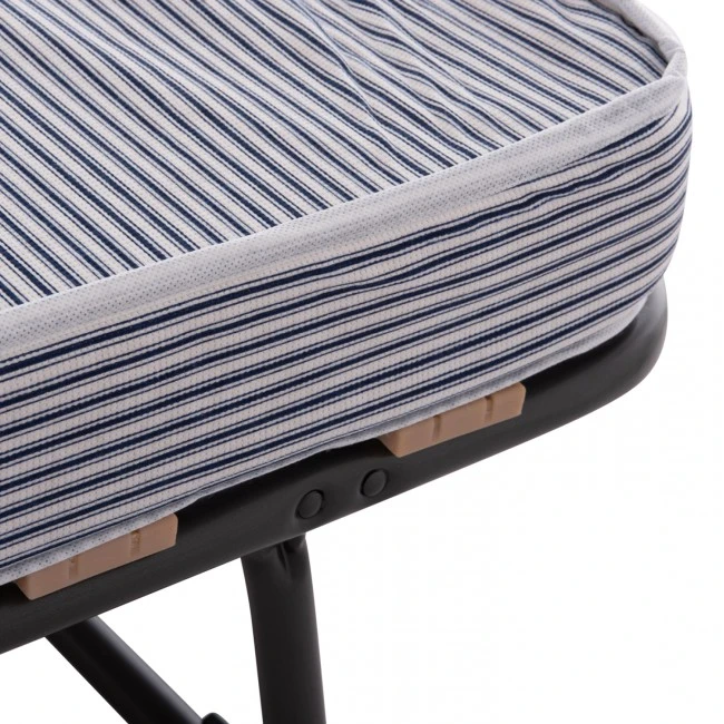 ΚΡΕΒΑΤΙ-ΡΑΝΤΖΟ ΙΤΑΛΙΑΣ NOBLE HM393.01 ΜΕΤΑΛΛΙΚΟ ΜΕ ΡΟΔΕΣ & ΣΤΡΩΜΑ 9εκ ΜΠΛΕ-ΛΕΥΚΟ 80x182x37.5Υεκ.