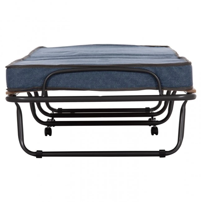 ΚΡΕΒΑΤΙ-ΡΑΝΤΖΟ ΙΤΑΛΙΑΣ NOBLE HM393.02 ΜΕΤΑΛΛΙΚΟ ΜΕ ΡΟΔΕΣ & ΣΤΡΩΜΑ 9εκ ΓΚΡΙ 80x182x37.5Υεκ.