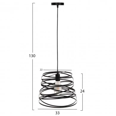 ΦΩΤΙΣΤΙΚΟ ΟΡΟΦΗΣ ΚΡΕΜΑΣΤΟ HM4129 ΜΑΥΡΟ ΜΕΤΑΛΛΙΚΟ ΚΑΠΕΛΟ 22-33x130Υεκ.