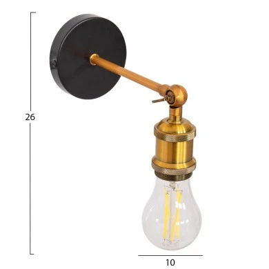 ΑΠΛΙΚΑ ΤΟΙΧΟΥ RESTON HM4467 ΜΕΤΑΛΛΙΚΗ ΒΑΣΗ-ΝΤΟΥΙ ΑΛΟΥΜΙΝΙΟΥ 10x10x26Υεκ.