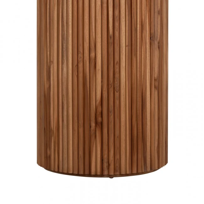 ΤΡΑΠΕΖΙ ΤΡΑΠΕΖΑΡΙΑΣ ΣΤΡΟΓΓΥΛΟ RODER HM9896 ΞΥΛΟ ΤΕΑΚ- 3εκ. πάχος επιφ.- Φ130x79,5Υεκ