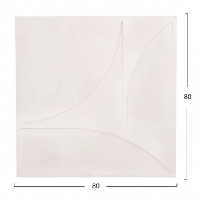 ΠΙΝΑΚΑΣ ΤΕΤΡΑΓΩΝΟΣ ΣΕΙΡΑ SANTORINI HM4507 MDF ΣΕ ΥΠΟΛΕΥΚΟ ΧΡΩΜΑ 80x4(πάχος)x80Υεκ.