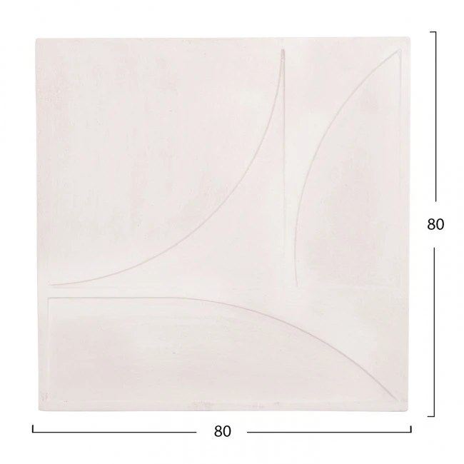 ΠΙΝΑΚΑΣ ΤΕΤΡΑΓΩΝΟΣ ΣΕΙΡΑ SANTORINI HM4507 MDF ΣΕ ΥΠΟΛΕΥΚΟ ΧΡΩΜΑ 80x4(πάχος)x80Υεκ.