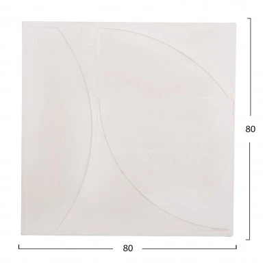 ΠΙΝΑΚΑΣ ΤΕΤΡΑΓΩΝΟΣ ΣΕΙΡΑ SANTORINI HM4508 MDF ΣΕ ΥΠΟΛΕΥΚΟ ΧΡΩΜΑ 80x4(πάχος)x80Υεκ.